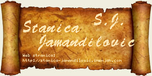Stanica Jamandilović vizit kartica